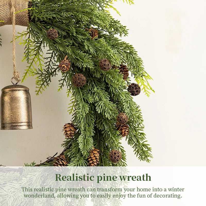 Pine Cone Christmas Wreath for Rustic Festive Doors