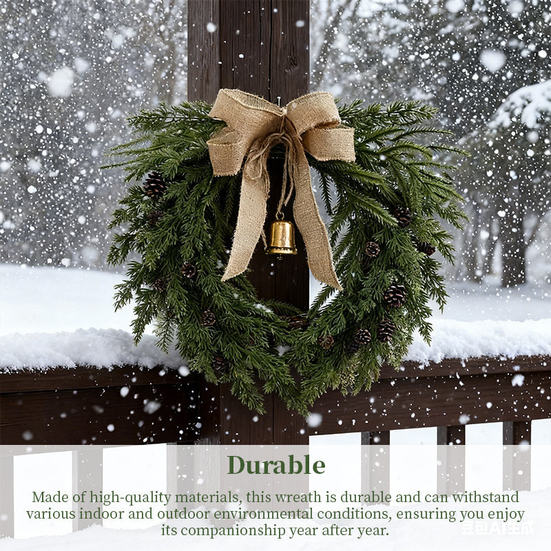 Pine Cone Christmas Wreath for Rustic Festive Doors