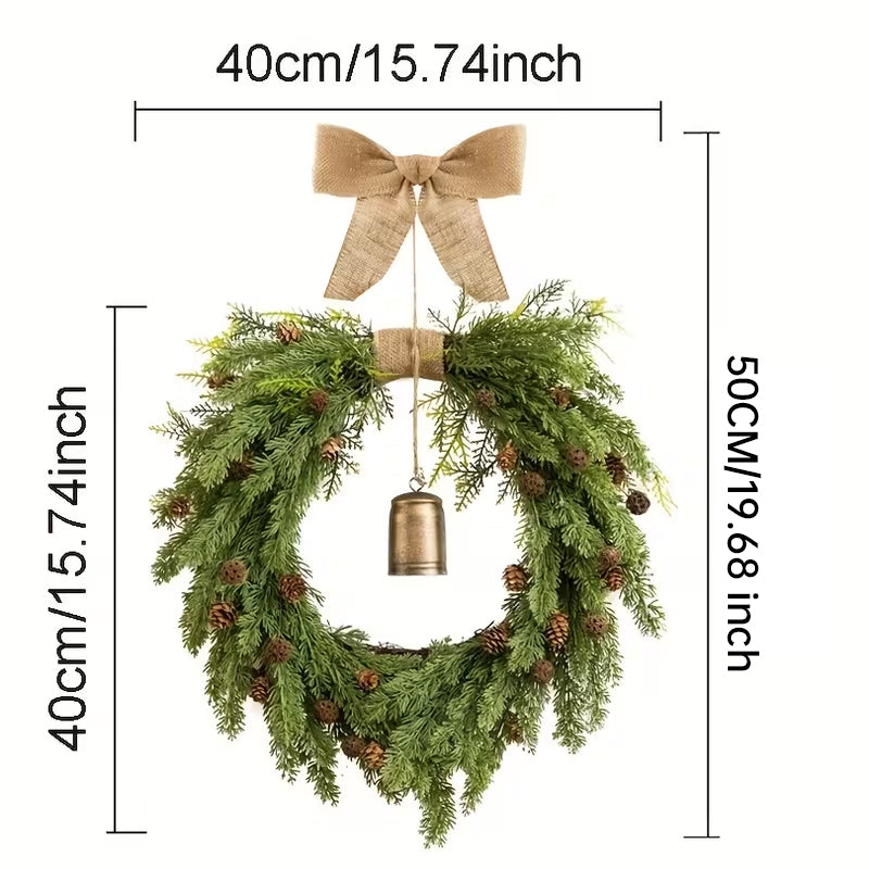 Pine Cone Christmas Wreath for Rustic Festive Doors