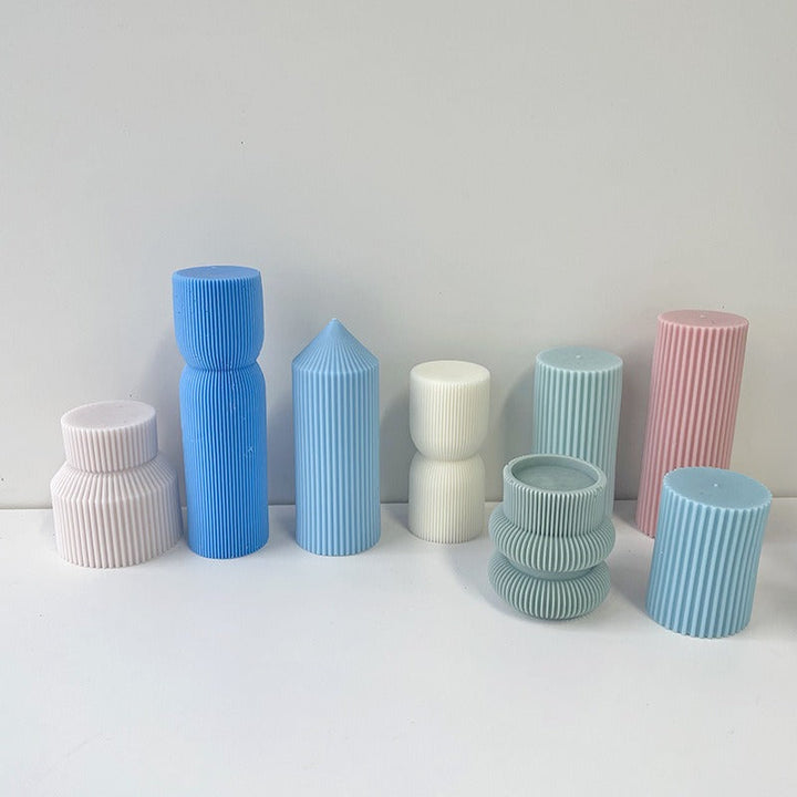 Ribbed Candle Silicone Mold for Sculptural Candle Designs