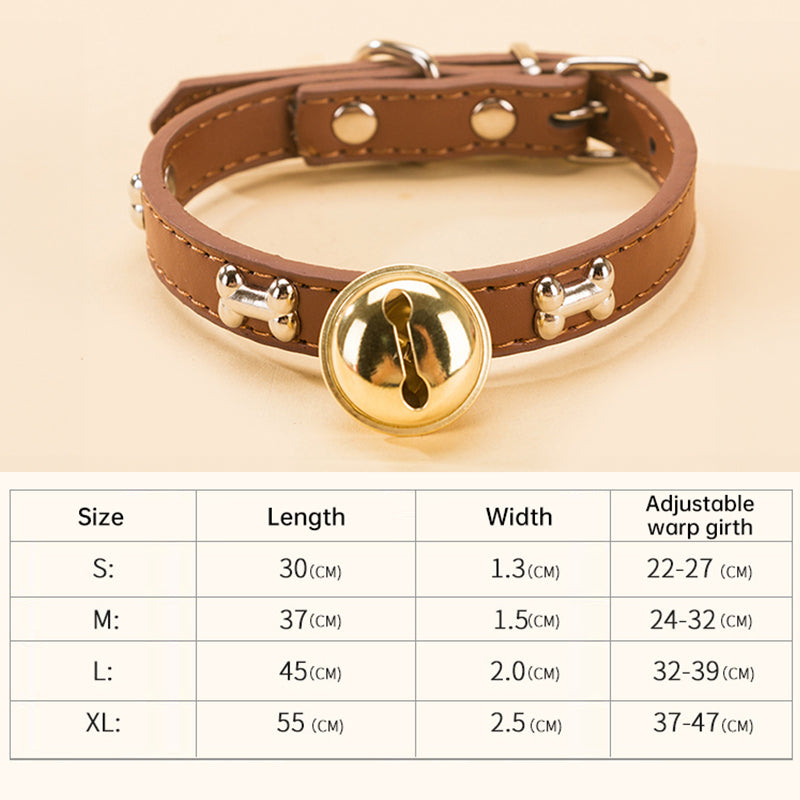 Adjustable Pet Collar With Bell for Playful Everyday Style