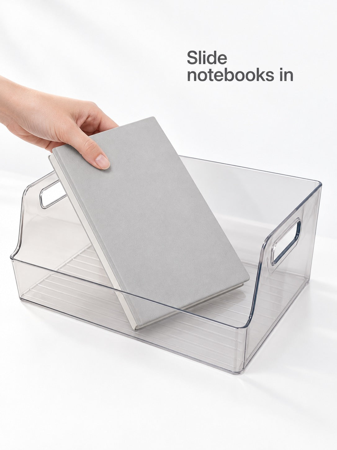Clear Acrylic Desk Organizer with Book Slot for Students