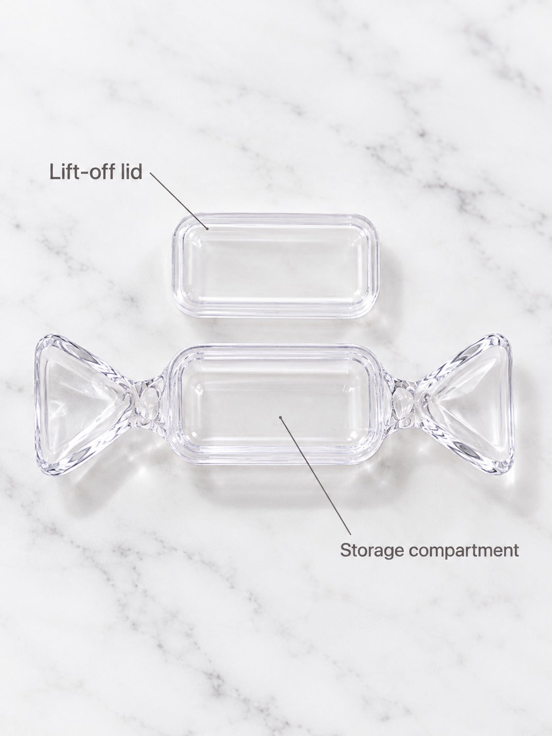 Clear Candy Jewelry Box for Earrings, Portable Mini Case