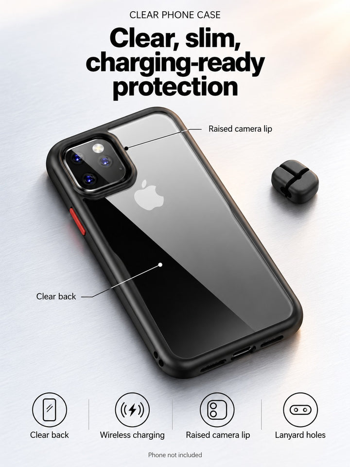 Clear iPhone 11 Case: Shatter-Resistant, Wireless Charging