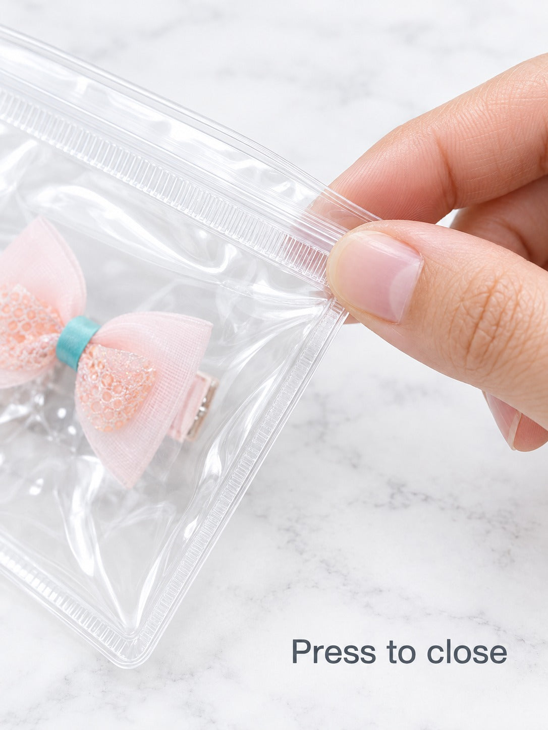 Clear Jewelry Storage Box with Zip Bags for Earrings