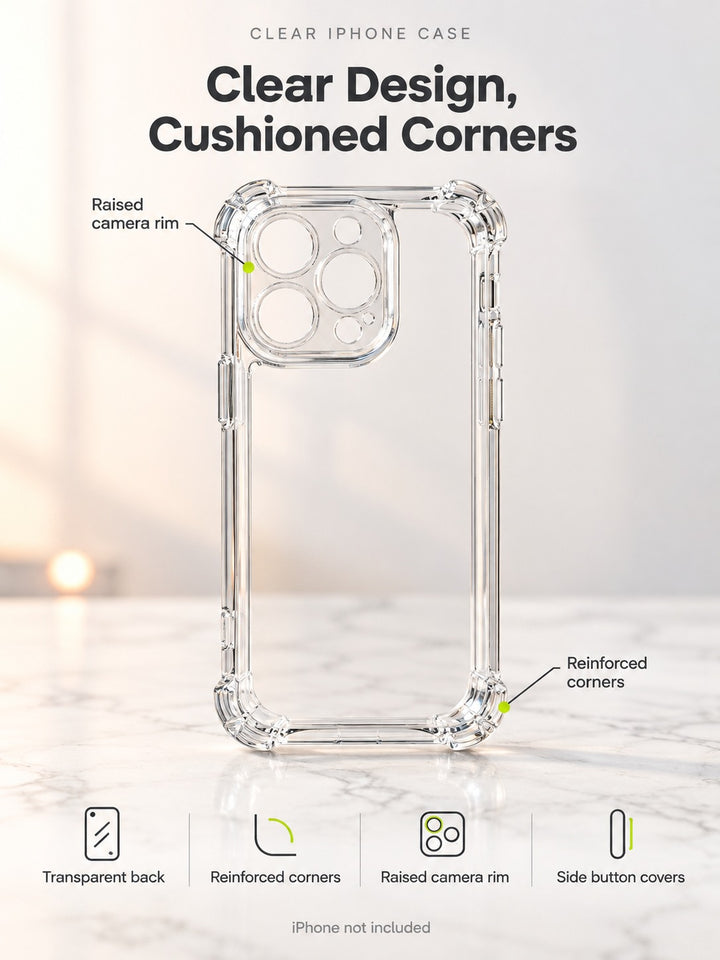 Clear Shockproof iPhone Case: Slim Drop Protection