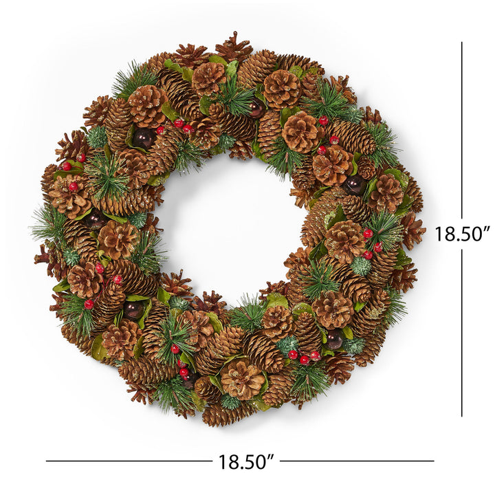 Pine Cone Wreath for Festive Woodland Holiday Entryways