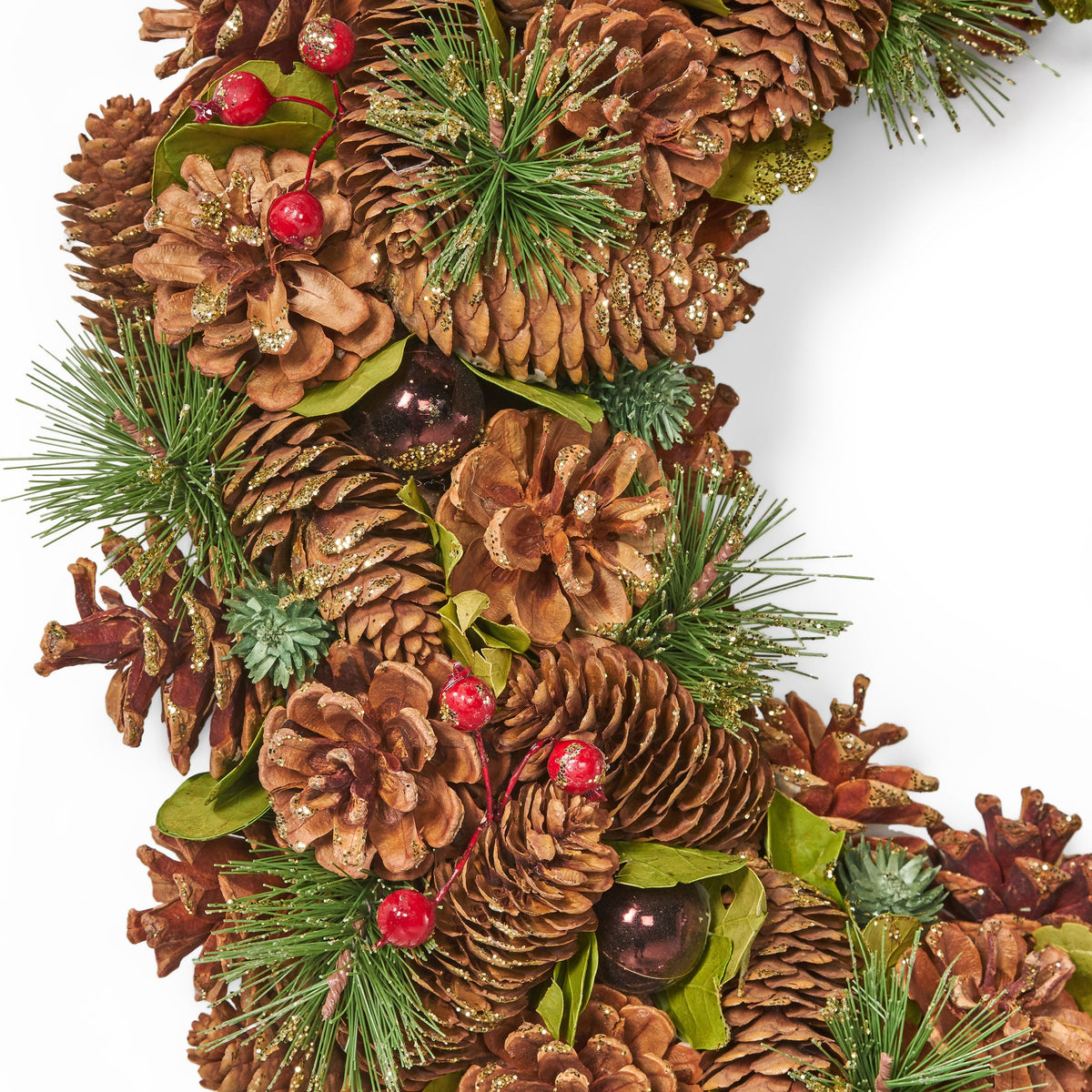 Pine Cone Wreath for Festive Woodland Holiday Entryways