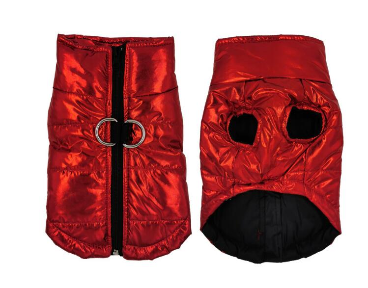 Quilted Winter Coat for Small Dogs, Zip-Up Warm Vest