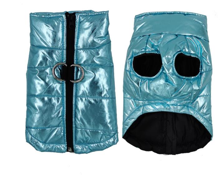 Quilted Winter Coat for Small Dogs, Zip-Up Warm Vest