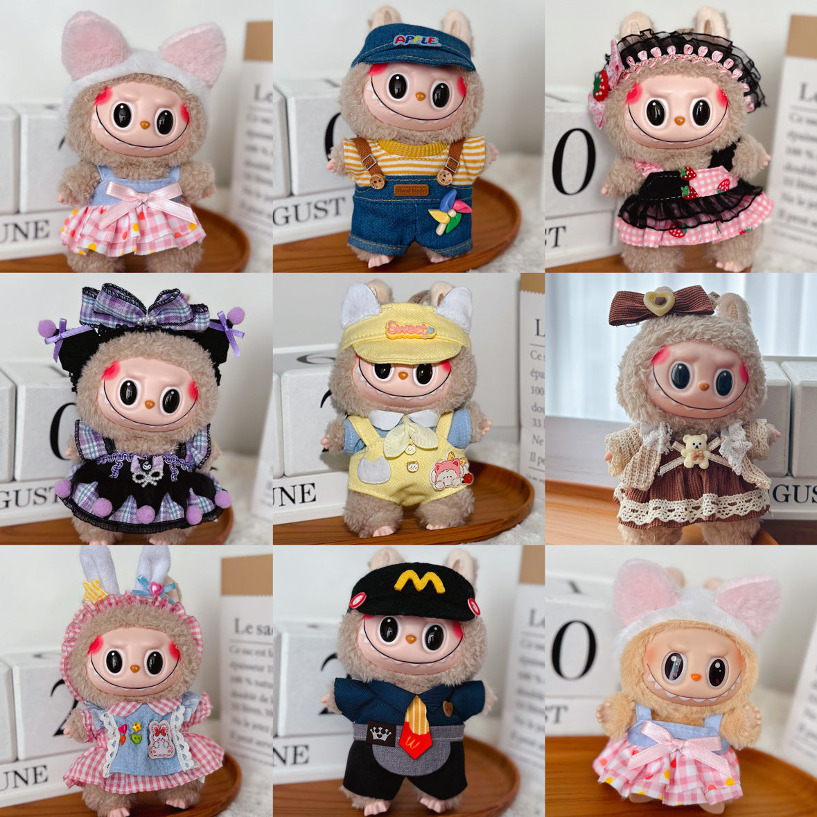 Labubu Doll Clothes for 15–17 cm Cute Outfit Sets