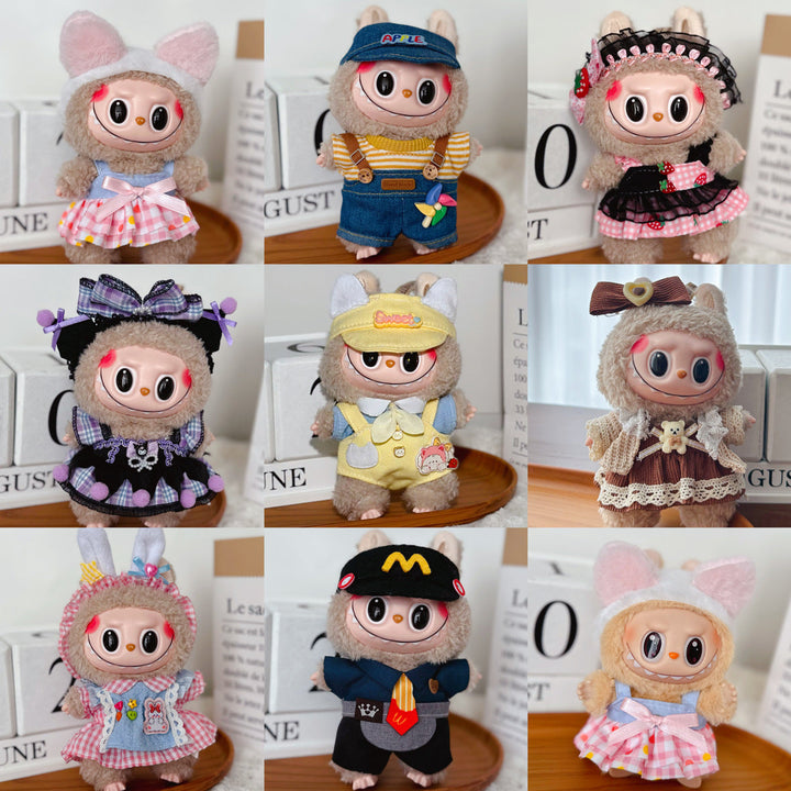 Labubu Doll Clothes for 15–17 cm Cute Outfit Sets