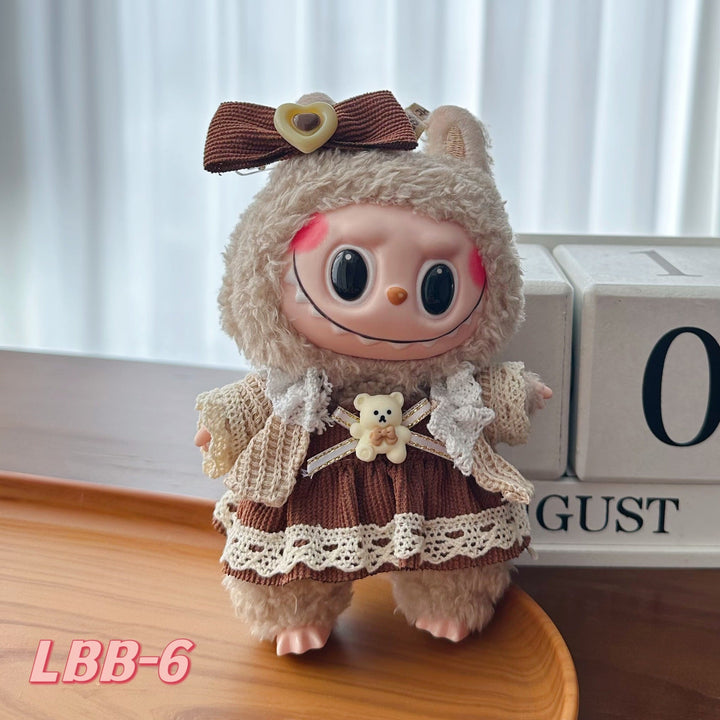 Labubu Doll Clothes for 15–17 cm Cute Outfit Sets