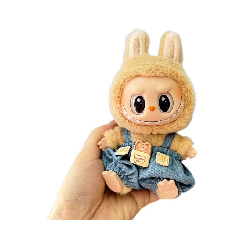 Labubu Doll Clothes Teddy Bear Suspender Outfit Set