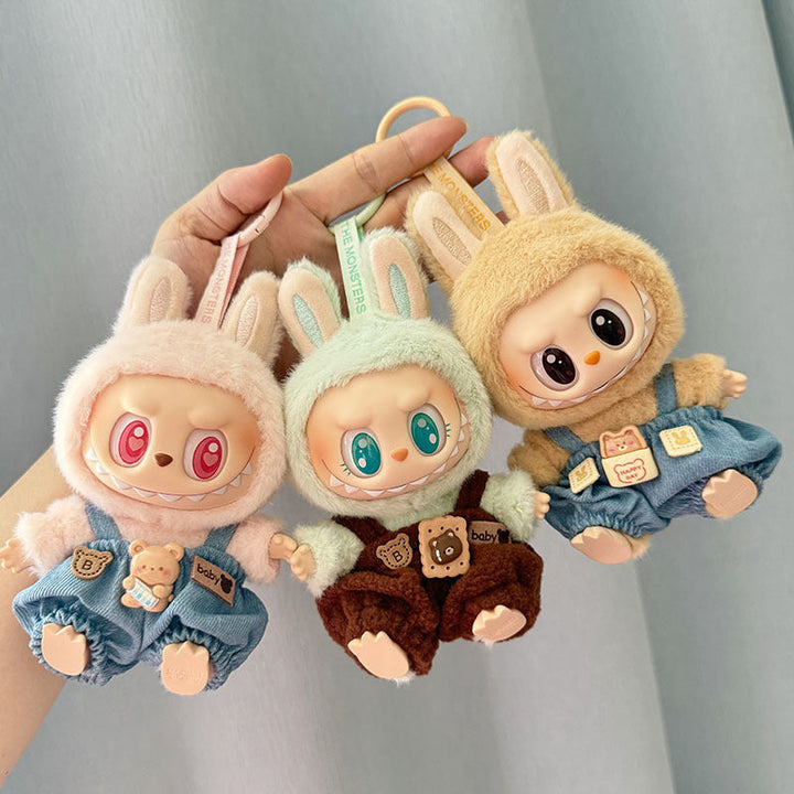 Labubu Doll Clothes Teddy Bear Suspender Outfit Set