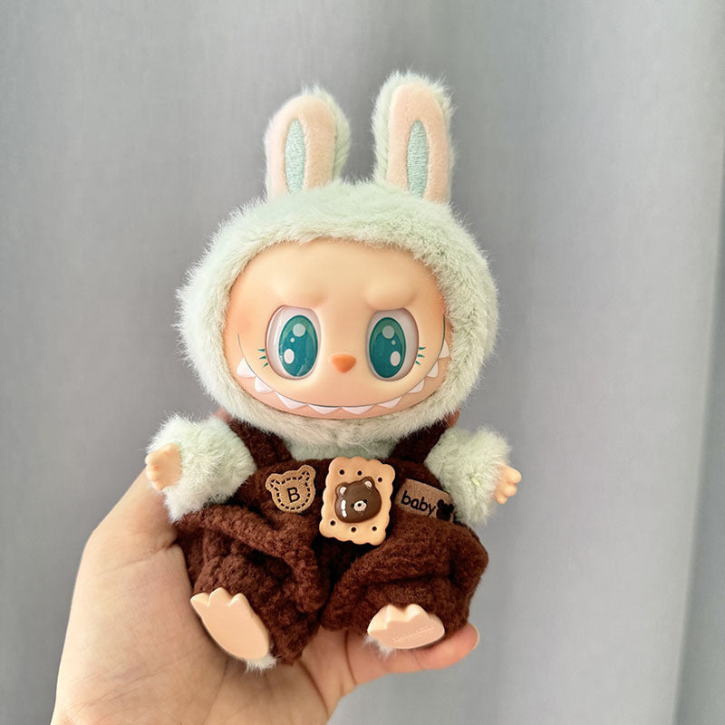 Labubu Doll Clothes Teddy Bear Suspender Outfit Set