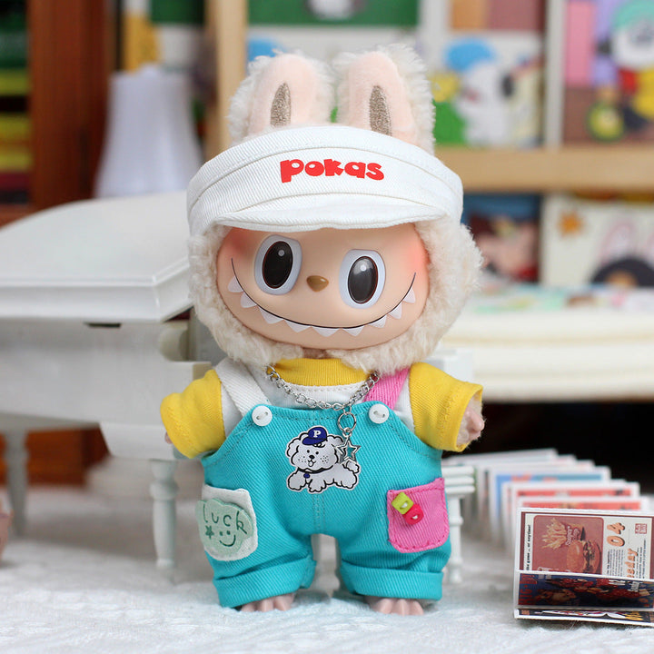 Labubu Doll Clothes T-Shirt & Ripped Jeans Outfit