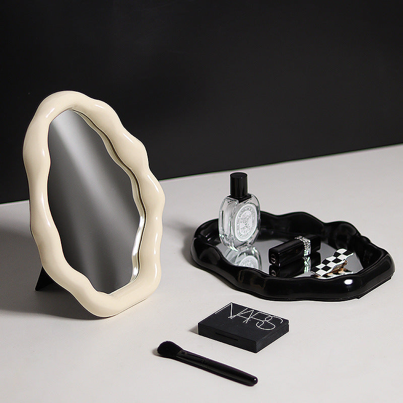 Cloud Makeup Mirror Desktop Storage Box Vanity Decor