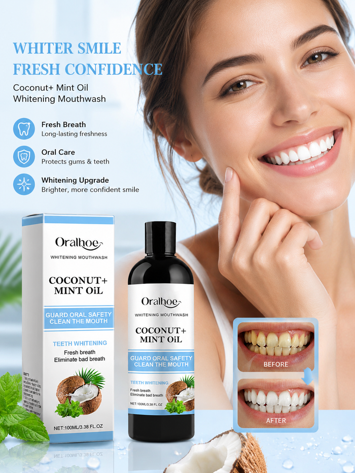 Coconut Mint Mouthwash — Professional Whitening & Fresh
