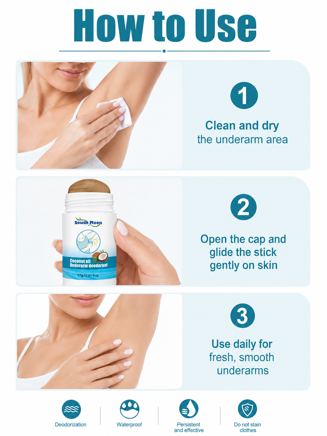 Coconut Oil Underarm Deodorant — Lighten & Freshen All Day