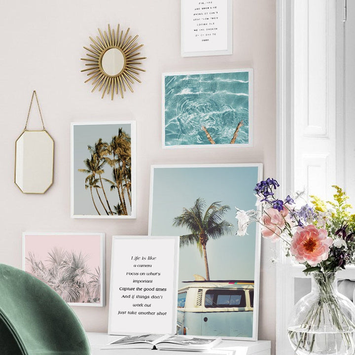 Tropical Coastal Canvas Wall Art for Relaxed Decor
