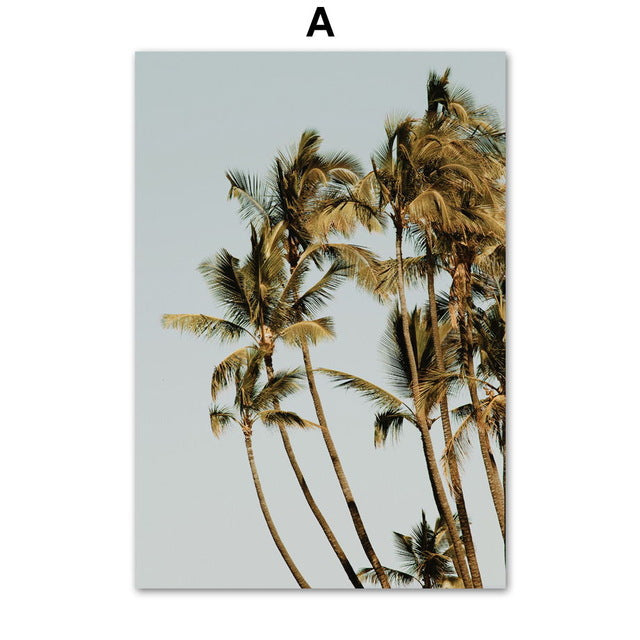 Tropical Coastal Canvas Wall Art for Relaxed Decor