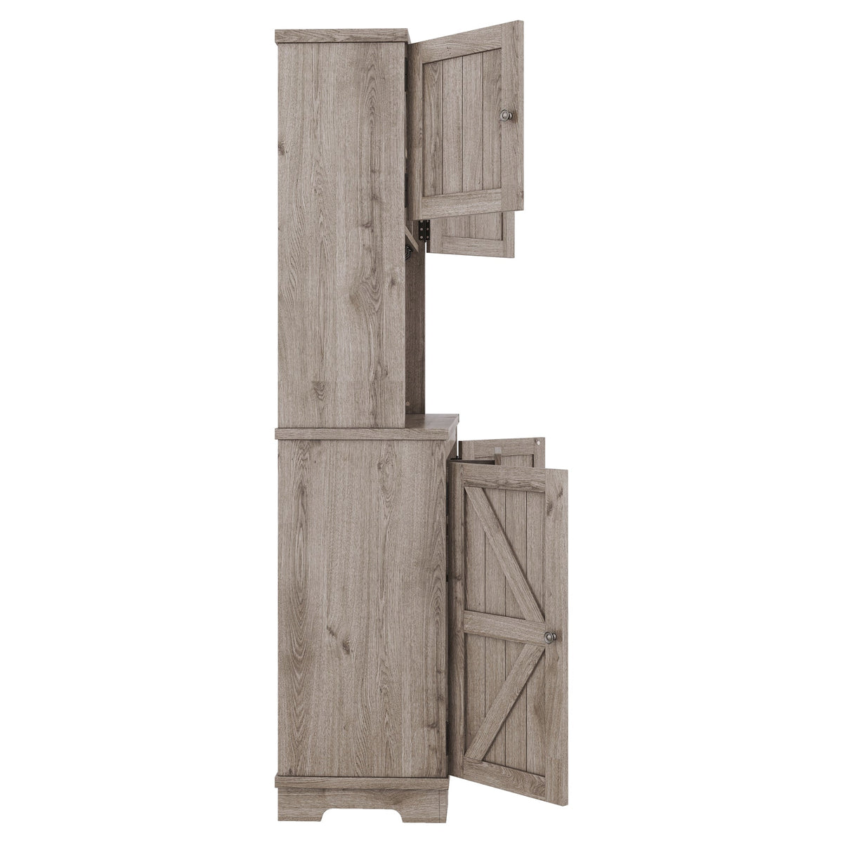 Farmhouse Coffee Bar Cabinet with Wine Rack & Storage