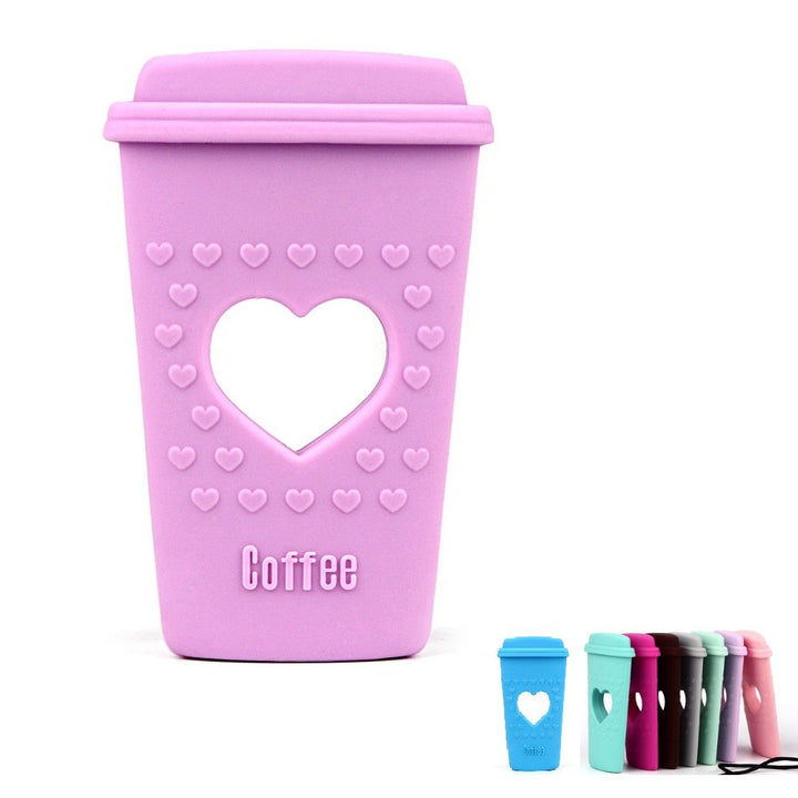 Silicone Coffee Cup Teether for Gentle Gum Relief