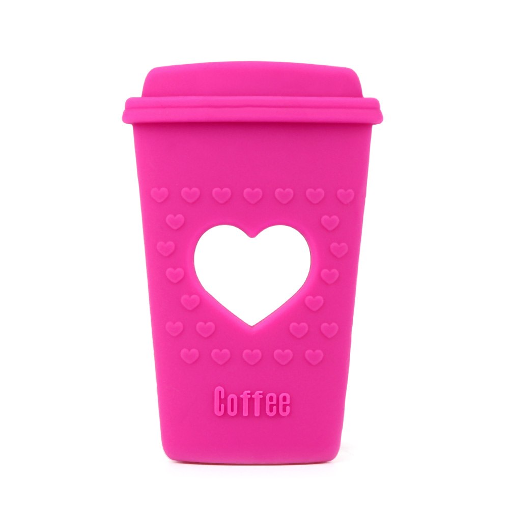 Silicone Coffee Cup Teether for Gentle Gum Relief