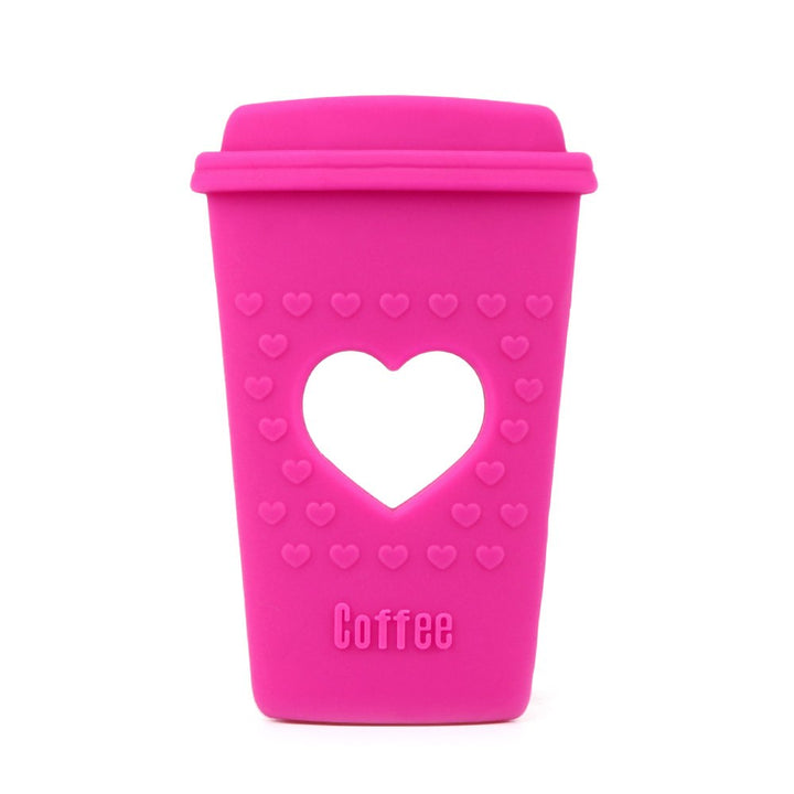 Silicone Coffee Cup Teether for Gentle Gum Relief