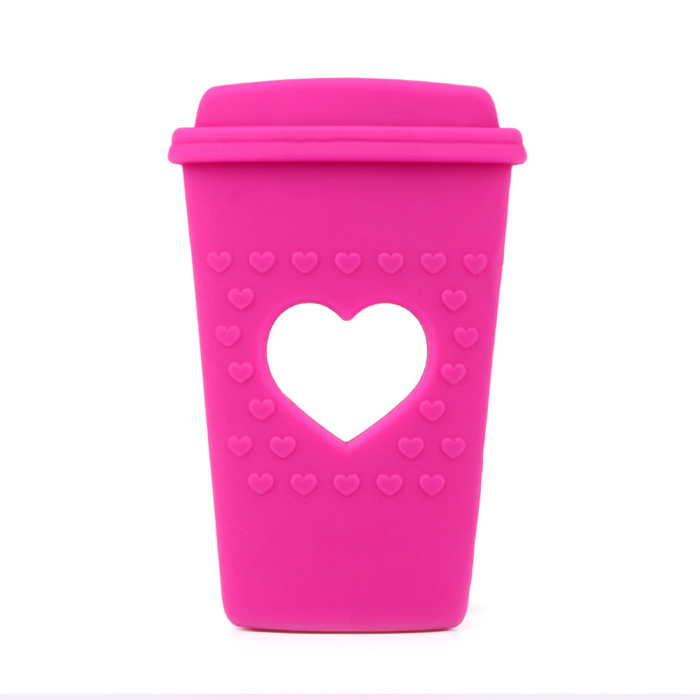 Silicone Coffee Cup Teether for Gentle Gum Relief