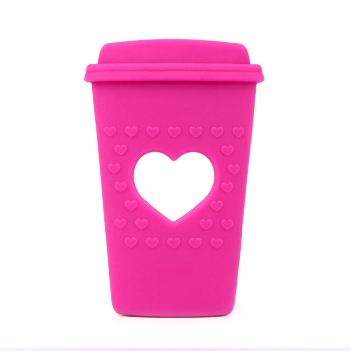 Silicone Coffee Cup Teether for Gentle Gum Relief