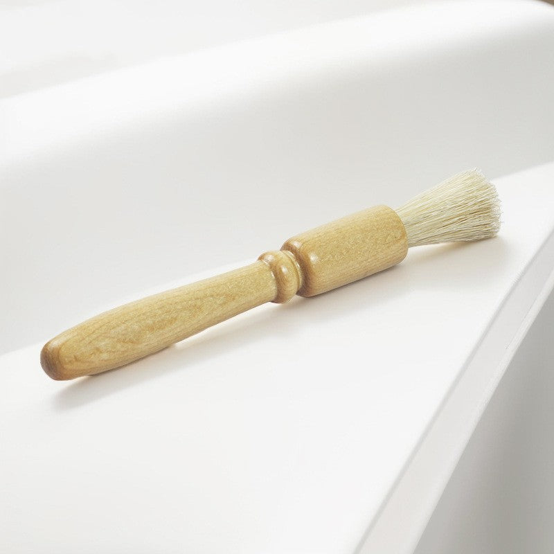 Pig Hair Coffee Grinder Brush With Solid Wood Handle