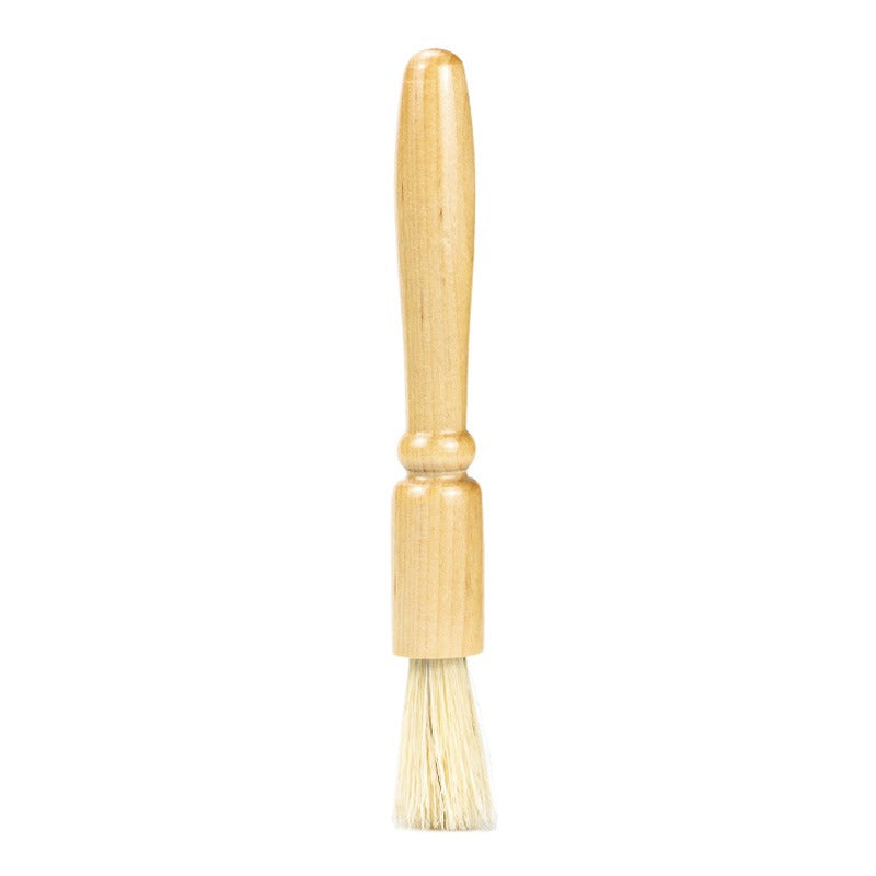 Pig Hair Coffee Grinder Brush With Solid Wood Handle
