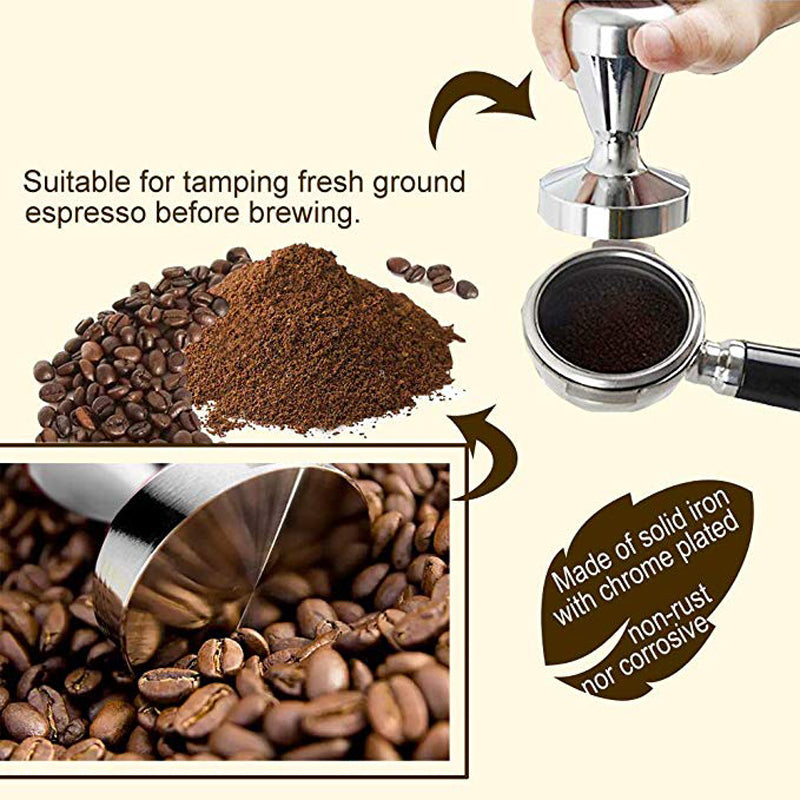 Chrome Espresso Tamper for 51mm and 58mm Portafilters