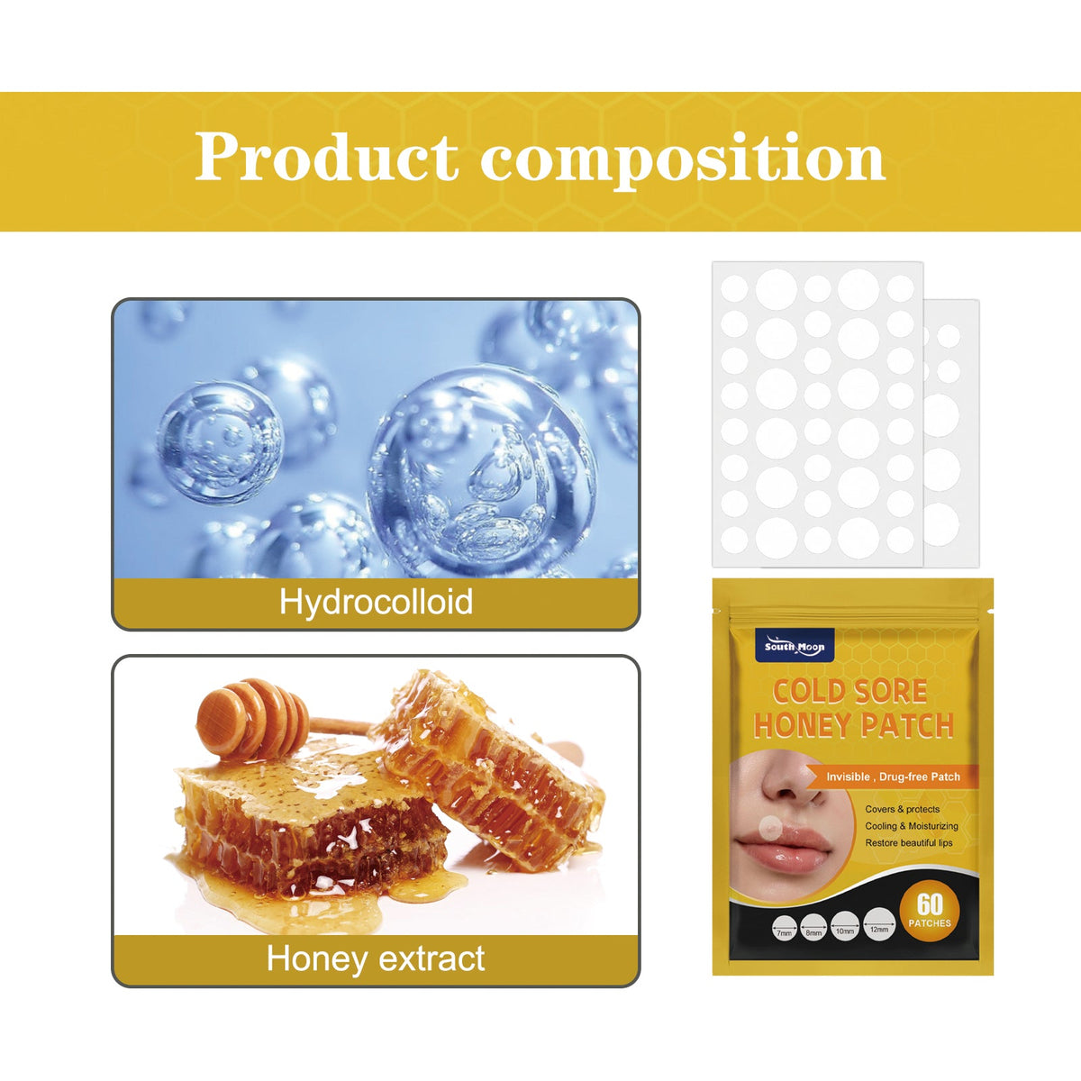 Cold Sore Patches: Invisible Hydrocolloid Lip Cover
