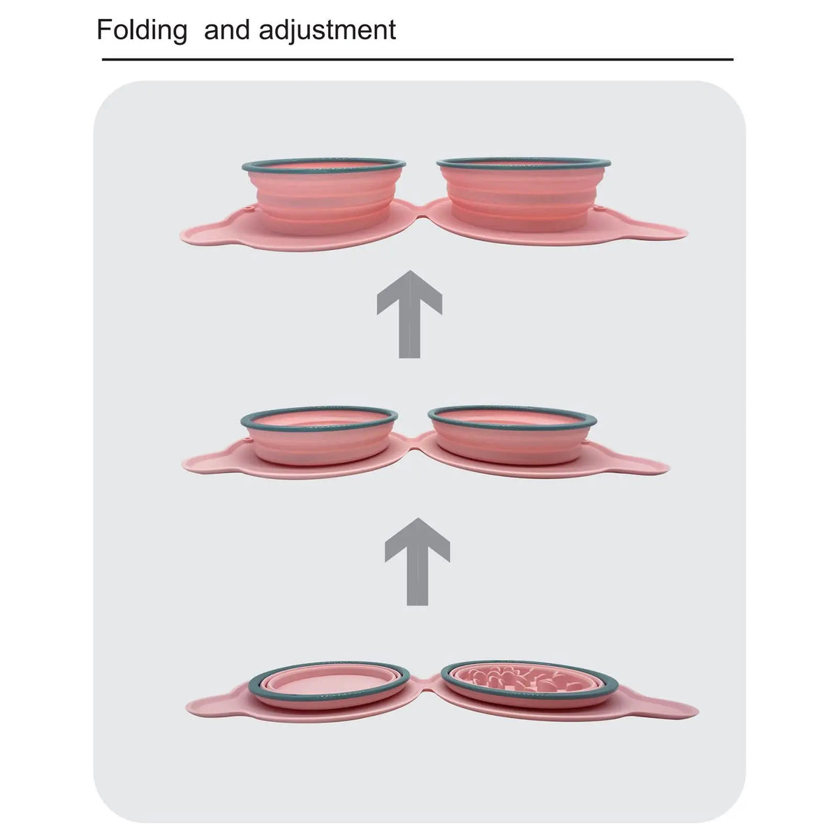 Collapsible Double Dog Bowl for Cleaner Travel Meals