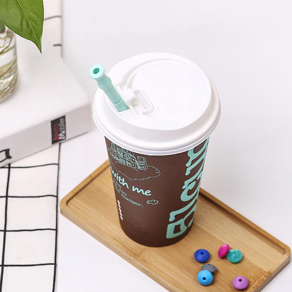 Collapsible Silicone Reusable Straw with Carrying Case