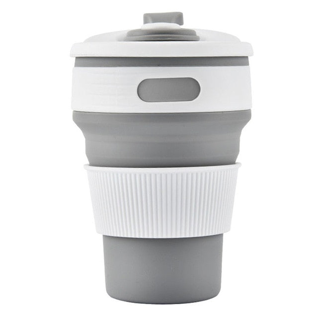 Collapsible Silicone Travel Cup: Folds Flat, Leak Proof