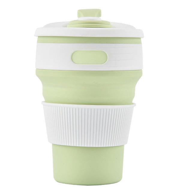 Collapsible Silicone Travel Cup: Folds Flat, Leak Proof