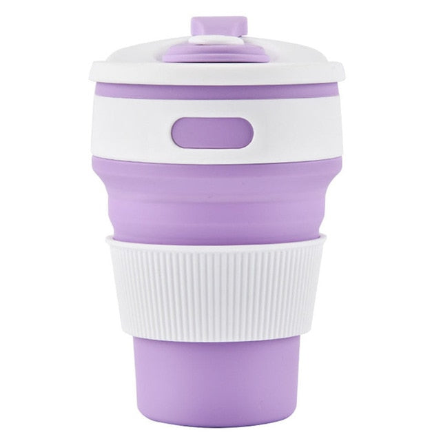 Collapsible Silicone Travel Cup: Folds Flat, Leak Proof
