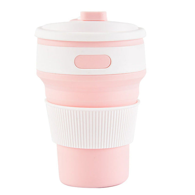 Collapsible Silicone Travel Cup: Folds Flat, Leak Proof
