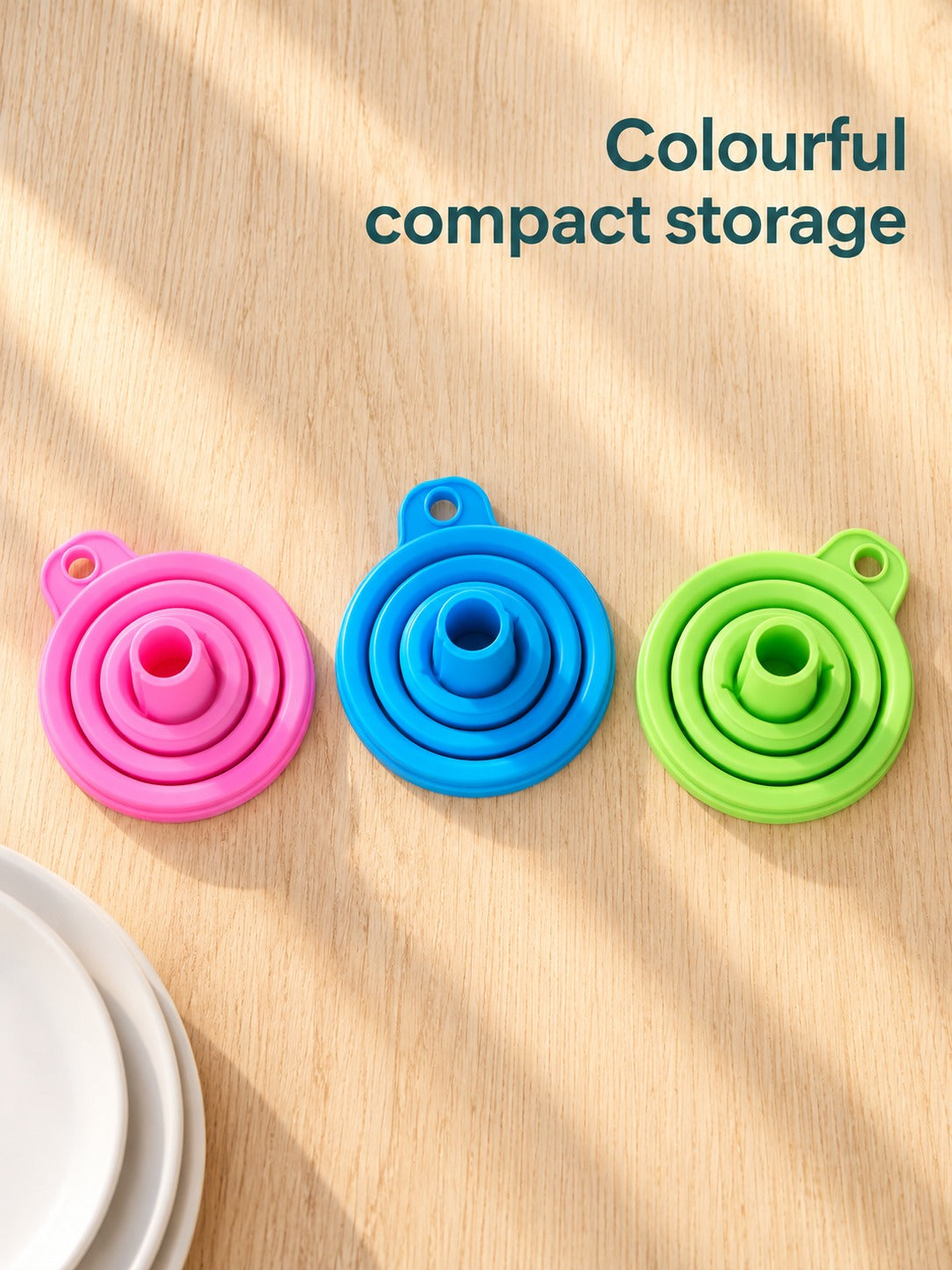 Collapsible Silicone Kitchen Funnel for Oil and Liquids