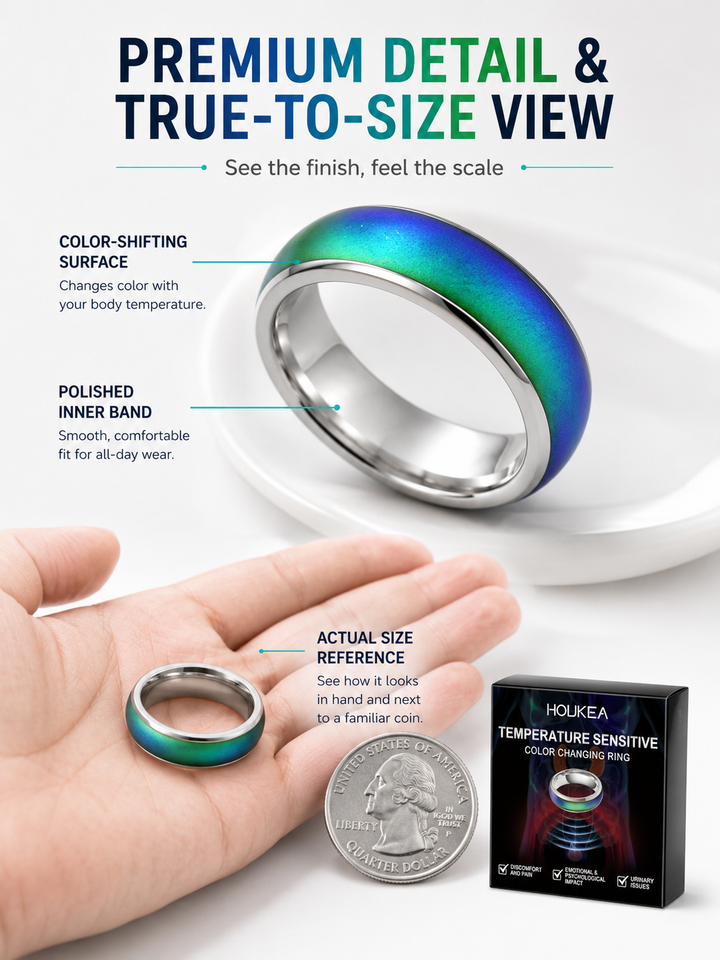Color Changing Ring — Real-Time Body Temperature Monitor