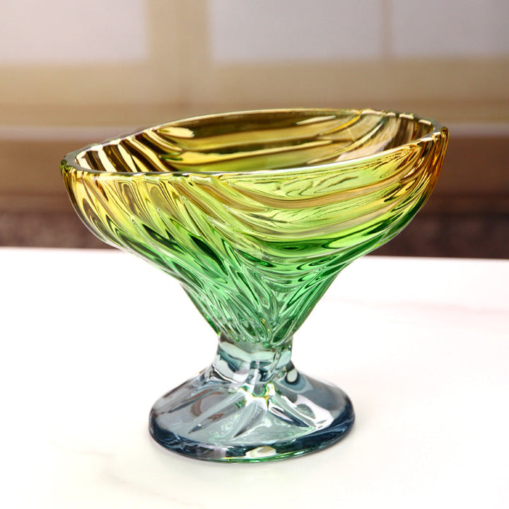 Colored Glass Candy Jar With Rooster Lid Centerpiece
