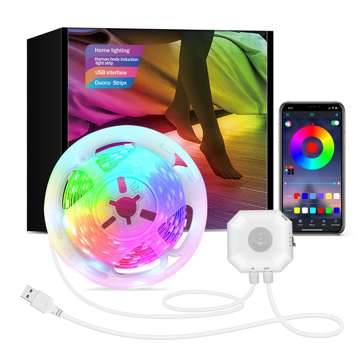 Motion Sensor LED Strip Light with Bluetooth App Control