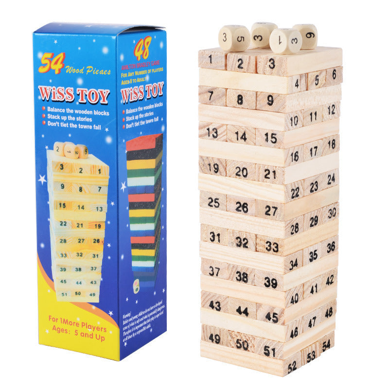 Wooden Stacking Game for Screen-Free Family Game Night