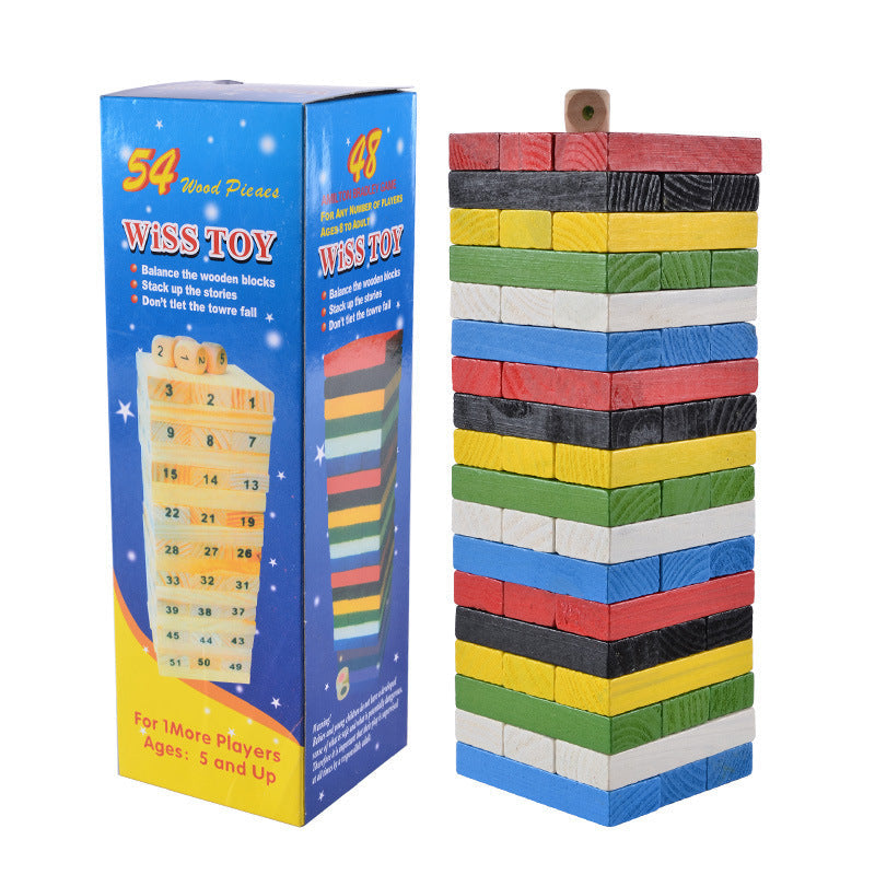 Wooden Stacking Game for Screen-Free Family Game Night