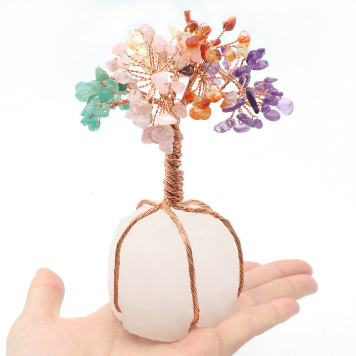 Crystal Tree Ornament for Colorful Nature-Inspired Decor