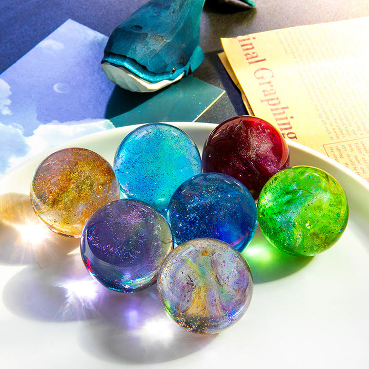 Colorful Glass Orb Lights for Magical Desk Display
